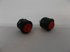 2 Pcs Pack 16mm Round IO Power Switch 3A 250V 6A 125V AC CE CQC 2 Pins Lot Red