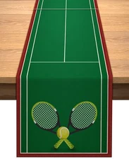 13" x 72" Tennis Court Table Runner Tennis Themed Birthday Party Decoration