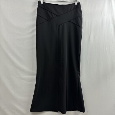 Bisou Bisou Michele Bohbot Long Maxi Skirt Womens Black Pencil