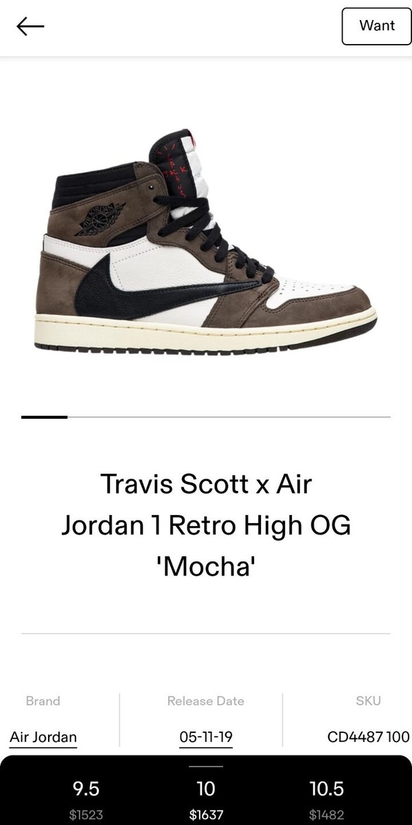 Nike Air Jordan 1 Retro OG x Travis Scott High Mocha (CD4487-100