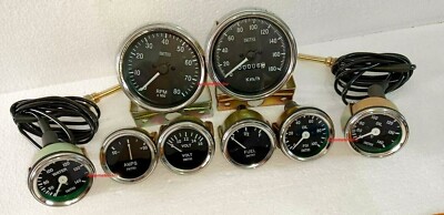 Smiths-52mm-Kit-Temp-Oil-Fuel-Oil Temp Volt+Amp+rpm+speedometer 85mm