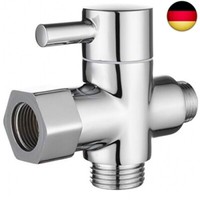 Tecmolog 3 Wege Ventil Messing Umschaltventil 3/8”- 12/17 T Stueck FüR Bidet Ha
