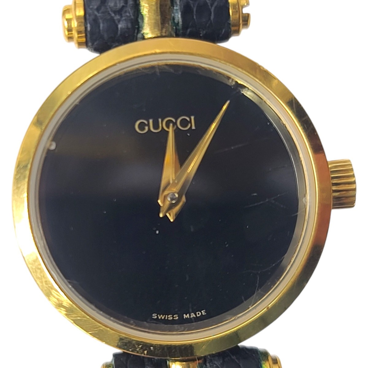 Womens Gucci 2000m Watch Black And Gold Running New Battery Womens Gucci 2000m Watch Black And Gold Running New Battery