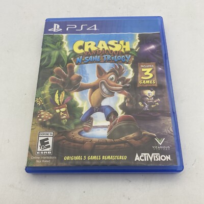 Crash Bandicoot: N-Sane Insane Trilogy (PS4 PlayStation 4, 2017) Disc and Case 