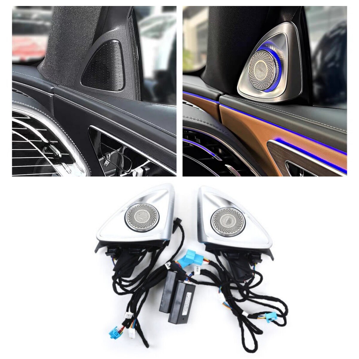 64 Colors 4D Ambient Light Speaker Tweeter For 2024 Mercedes Benz