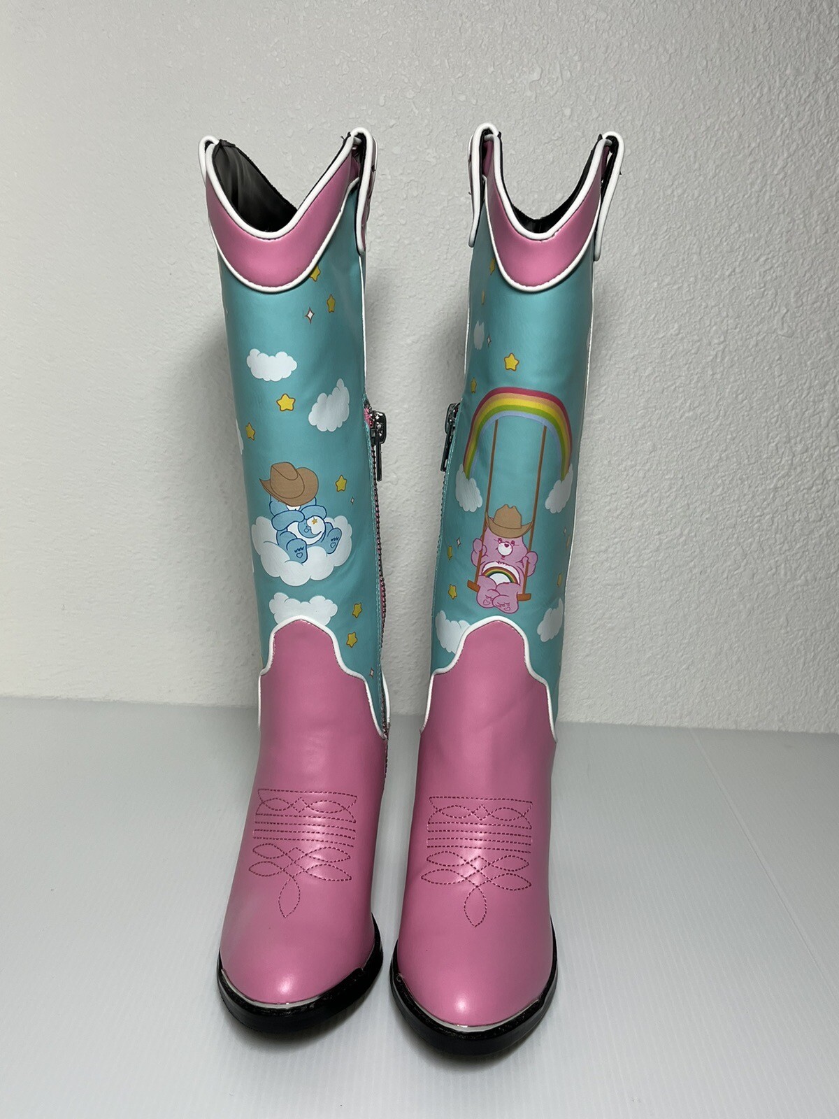Dolls Kill Care Bears Rainbow Cowboy Boots SZ US 5 FA… Gem