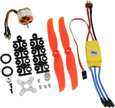 Motore Brushless RC 2200KV, 2212-6 + con Set ESC Brushless 30A, Kit Accessori El