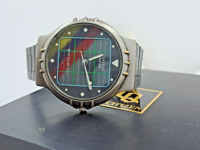 CITIZEN WITH SOLAR CELL 4110-571037K 37-6078 WR100 VINTAGE QUARTZ