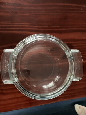 PYREX de Corning 451 FRANCE Glass Bowl with Handles & Lid