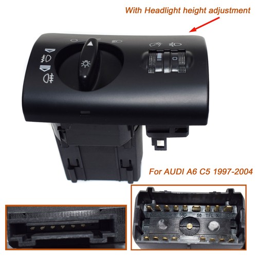 Headlight Fog Lamp Switch Dial Control 4B1941531F For AUDI A6 S6 C5 Allroad` - Picture 1 of 10