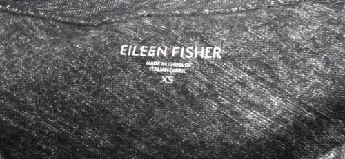 Eileen Fisher sz XS Gray Long Sleeve Cotton Wool Blend Tunic Top - Picture 4 of 4
