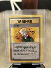 NM - 1st edition Pokémon LT SURGE Card GYM HEROES 101/132 Non Holo Rare