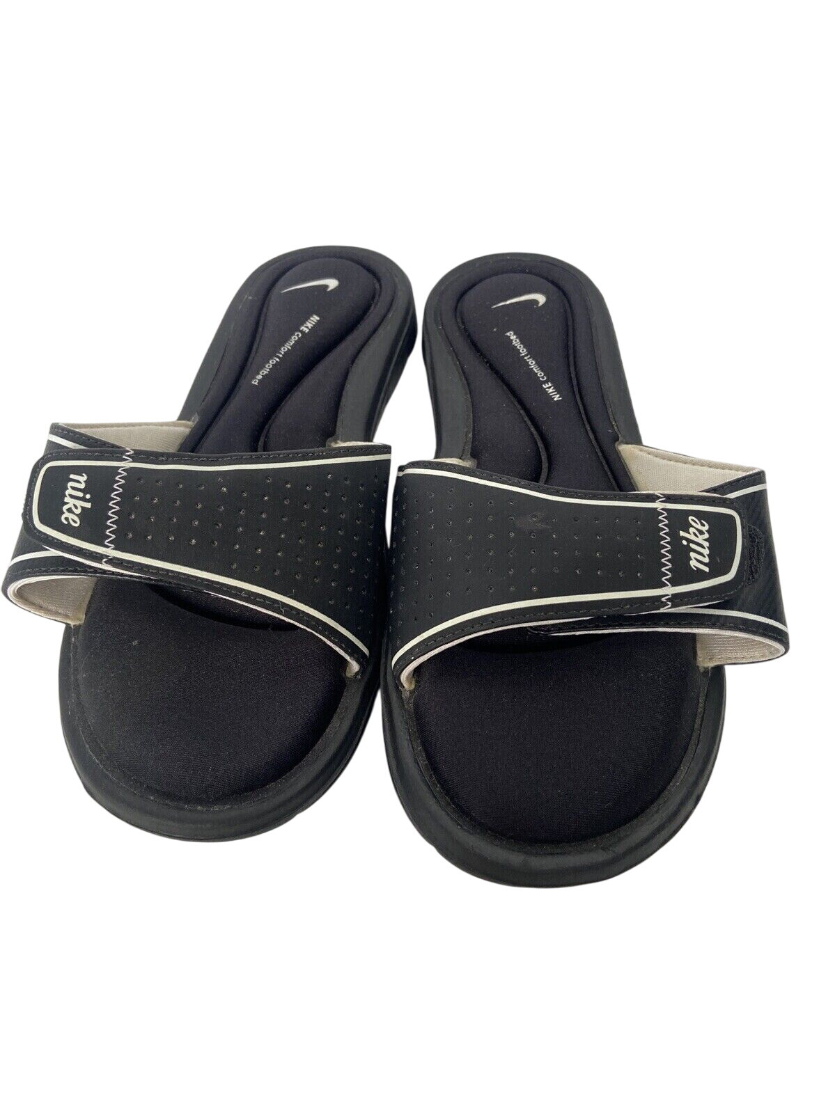 Nike Black Comfort Footbed Slides Womens Sandals Size 8