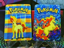 Pokemon Nintendo Vending Prism Holo Vintage Stickers #077 #078 PONYTA RAPIDASH