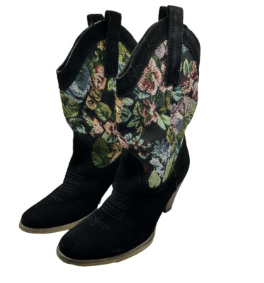 VERY VOLATILE Womens Size 10 M Black Suede Mid Calf Fashion Boots Bootie ''Vona''