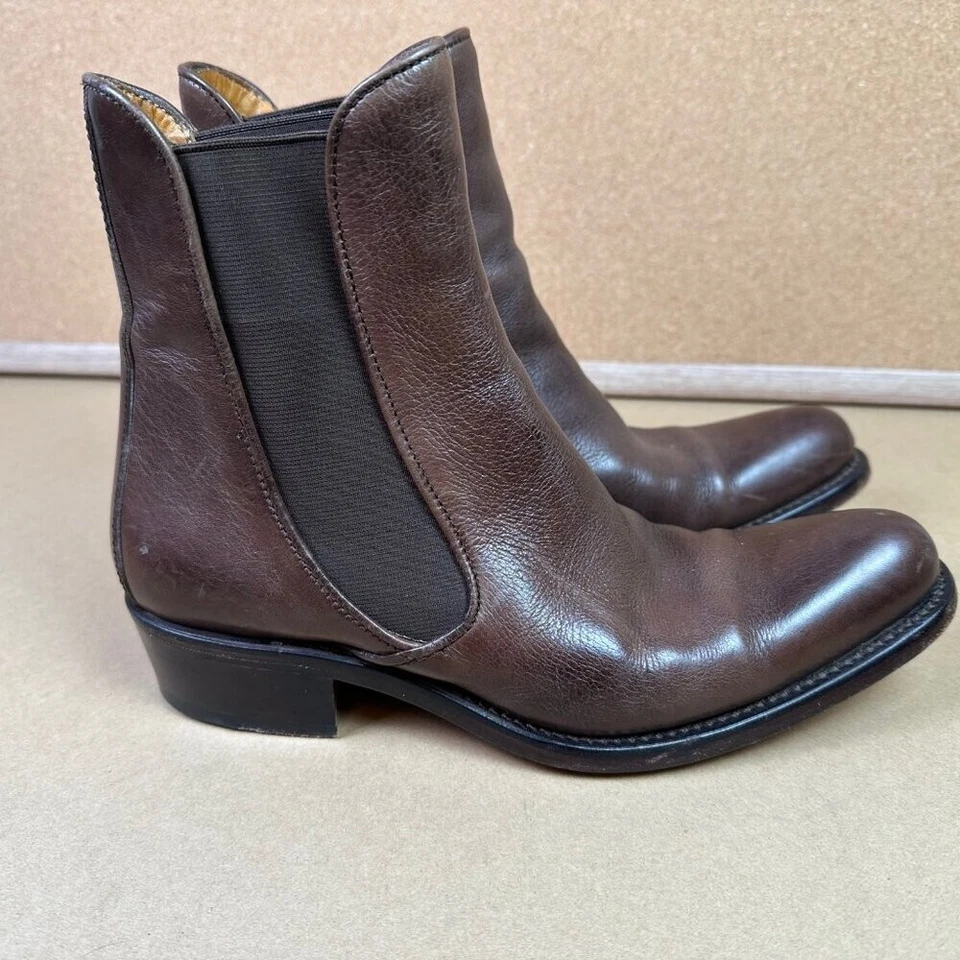 Botas Chelsea Free Lance Paris Rojo Marrón Cuero Punta Mujer EU 37 / US 6.5 Foto 3 de 4