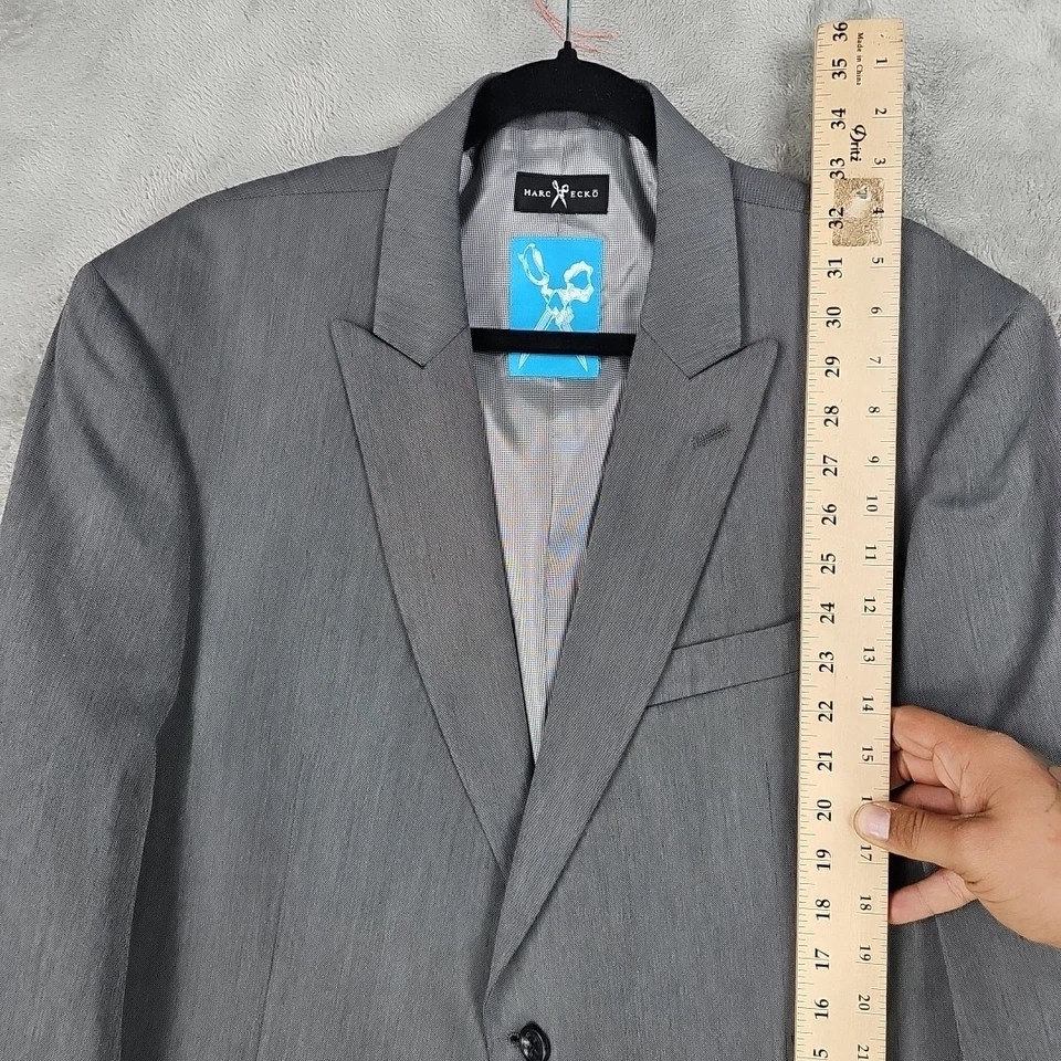Marc Ecko Sport Coat Mens Size 44R Gray Blazer Jacket Business Casual Stretch - Image 2 of 4