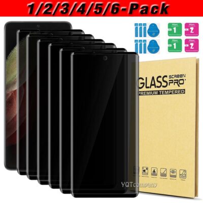 Anti-Spy Privacy Glass Screen Protector For Samsung Galaxy S21/S22 S23 S25 Ultra