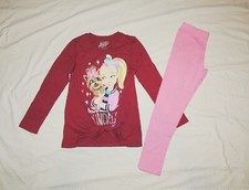 Girl's sz7/8 "JoJo Siwa 2-pc Twisted Front Tunic w/Rhinestones Legging Set NWT