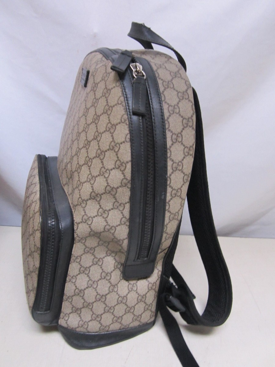 AUTHENTIC GUCCI GG SUPREME LARGE BACKPACK 406370 Black AUTHENTIC GUCCI GG SUPREME LARGE BACKPACK 406370 Black