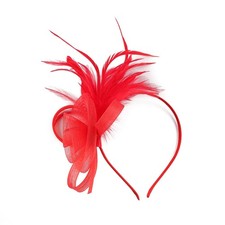 Fascinators For Women Tea Party Hat Headband Clip Wedding Flower Feather
