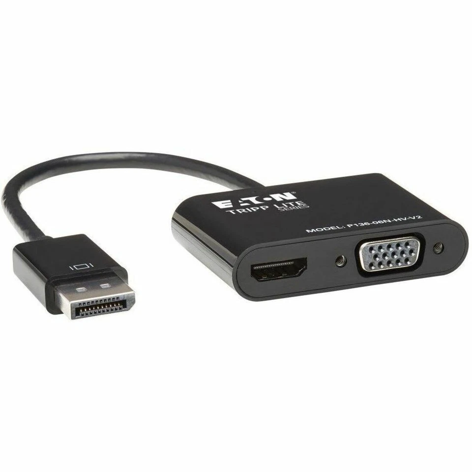 Tripp Lite Displayport To Hdmi Vga Adapter Converter 4k X 2k Dp To Hdmi Vga - - Image 2 of 4