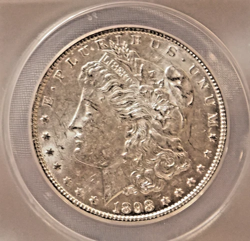 1898-P  MORGAN DOLLAR   *BRIGHT WHITE*  MS-62    VAM-1A    ONLY 2 GRADED HIGHER!