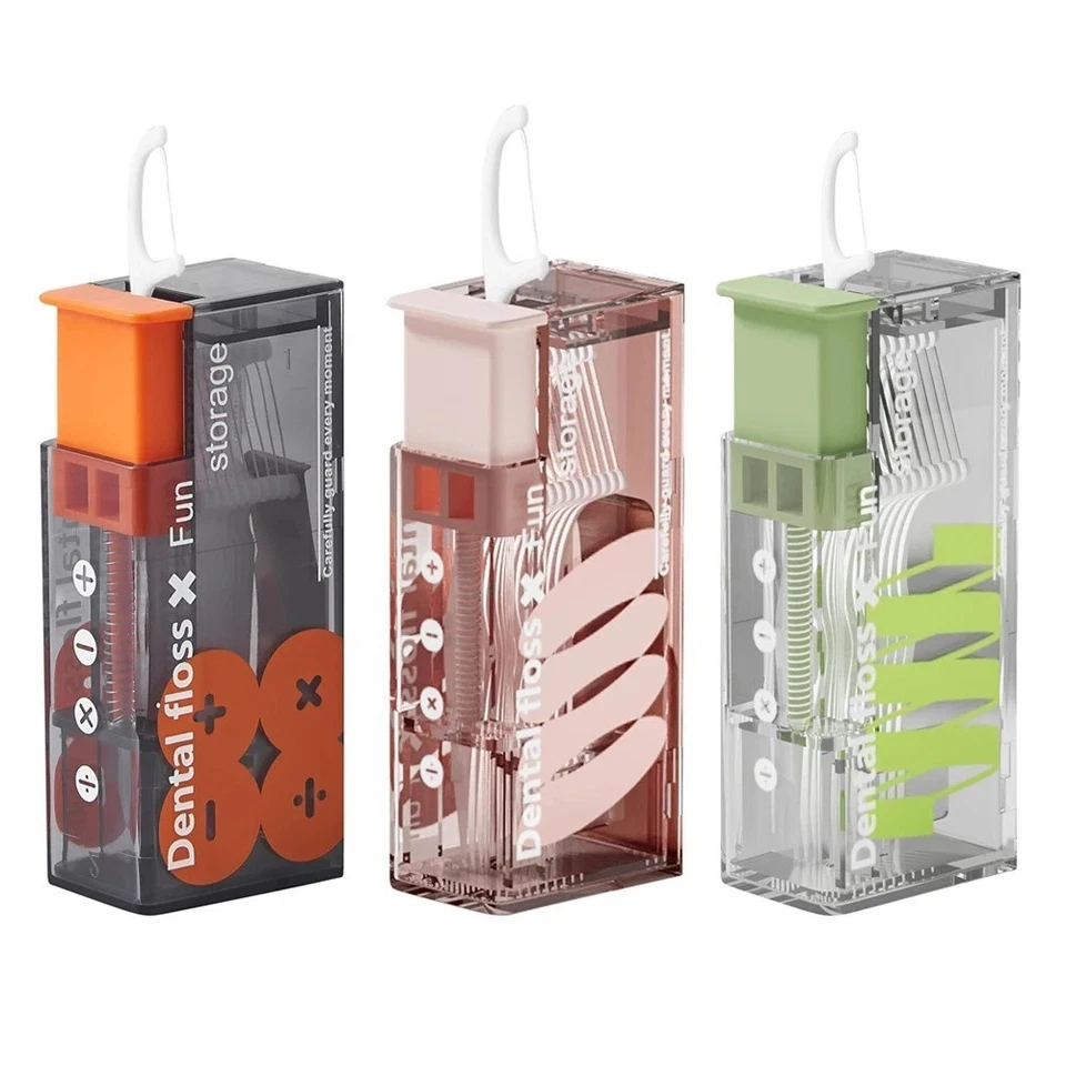 Dispensador compacto de hilo dental para el cuidado bucal con 10 selecciones - Perfecto para viajar y comer Foto 2 de 4