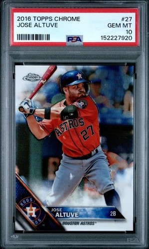 Jose Altuve 2016 Topps Chrome #27 PSA 10 GEM MT