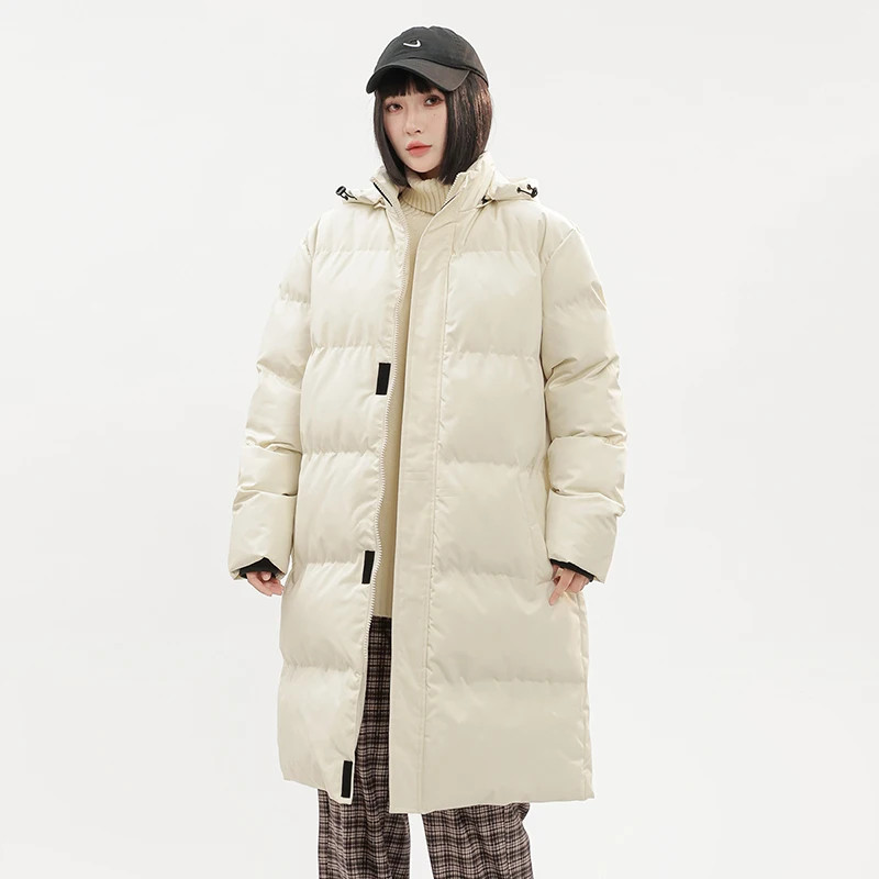 Oversize down Cotton Jaet Men's Mid-Length Winter Thiened Coat 2023 New Bla Wint