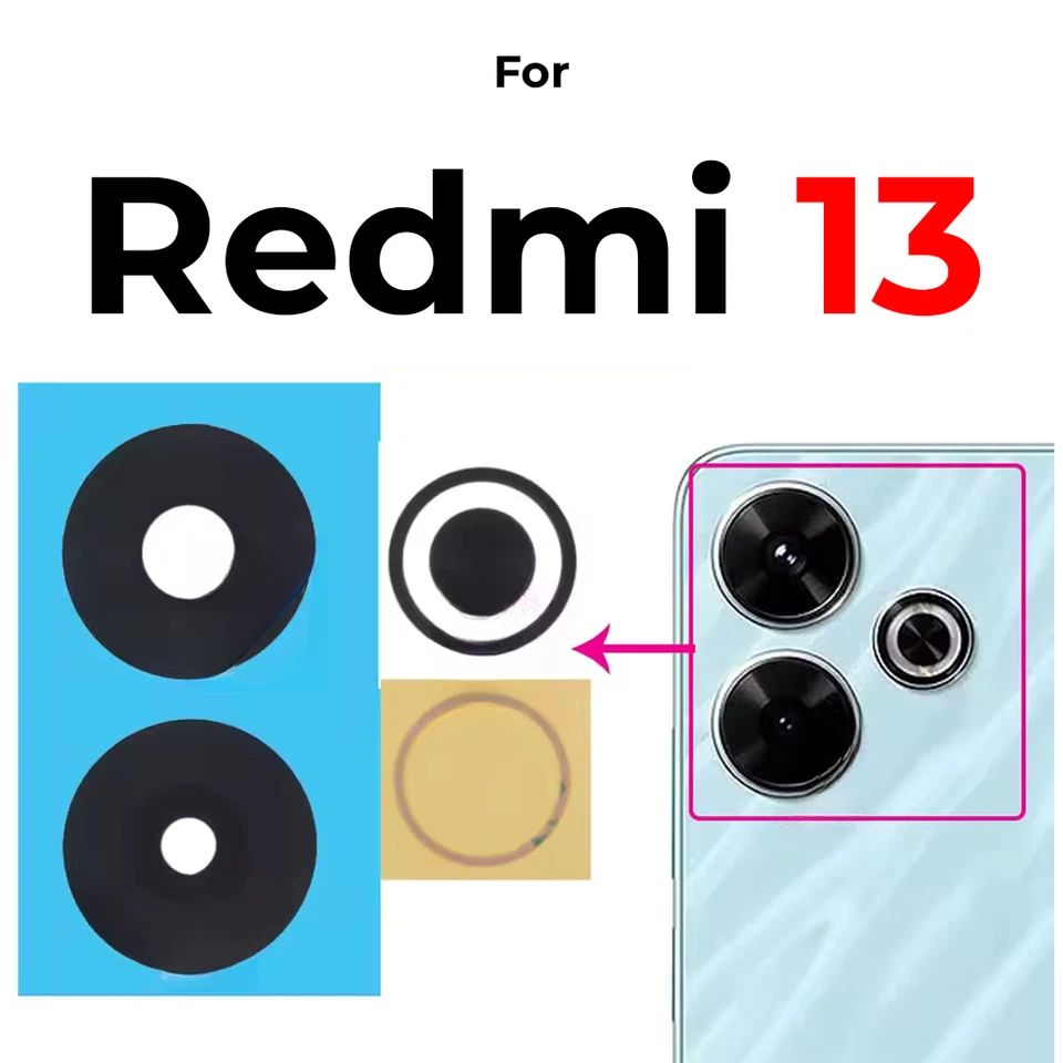 XOTEK Kamera Glas für Xiaomi Redmi 13 Kameralinse Scheibe Camera Glass Lens Linse