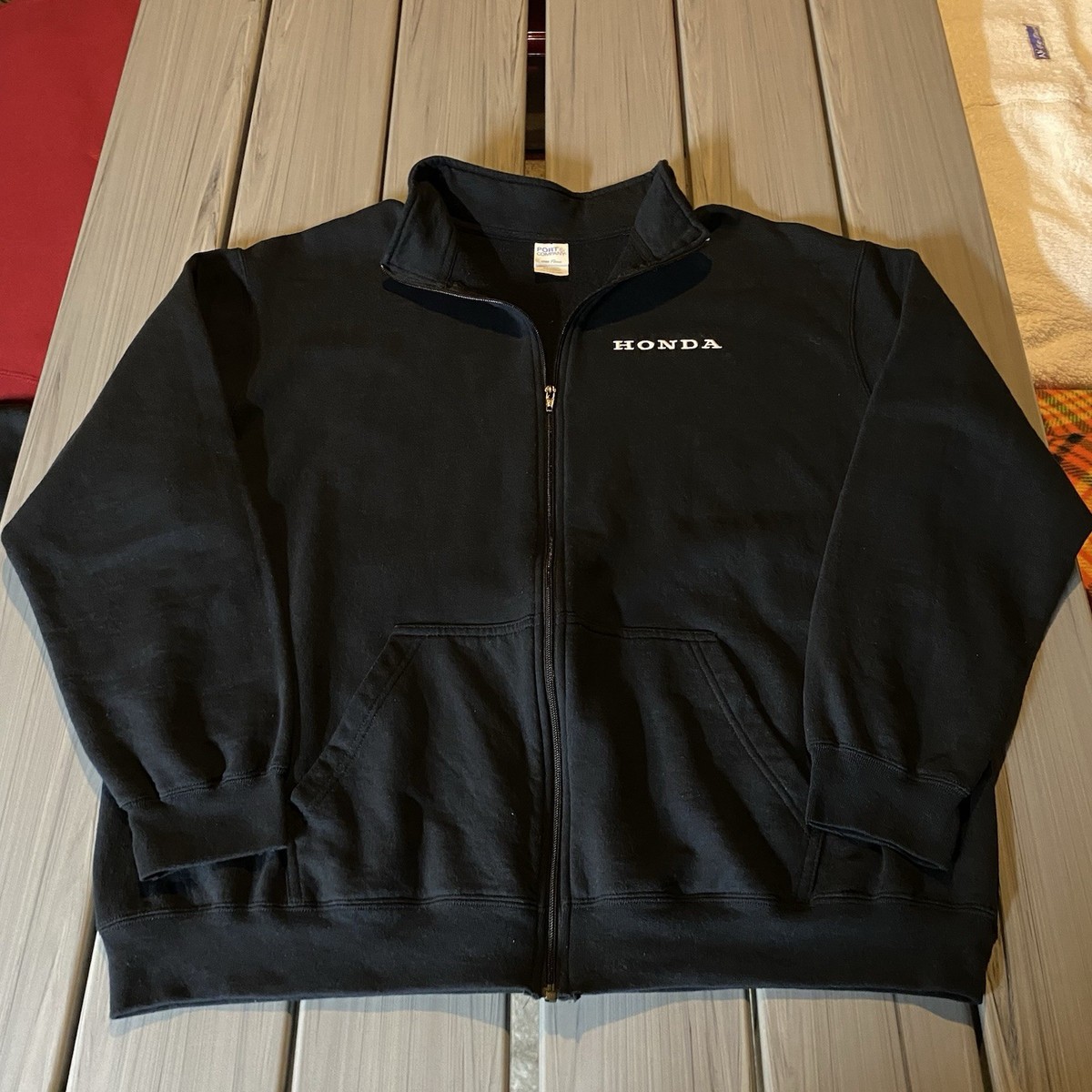 激レア‼︎★HONDA LINE ゴールドジャケット　牛革 Vintage HONDA Employee Promo Embroidered Logo Jacket Sz XXL Full
