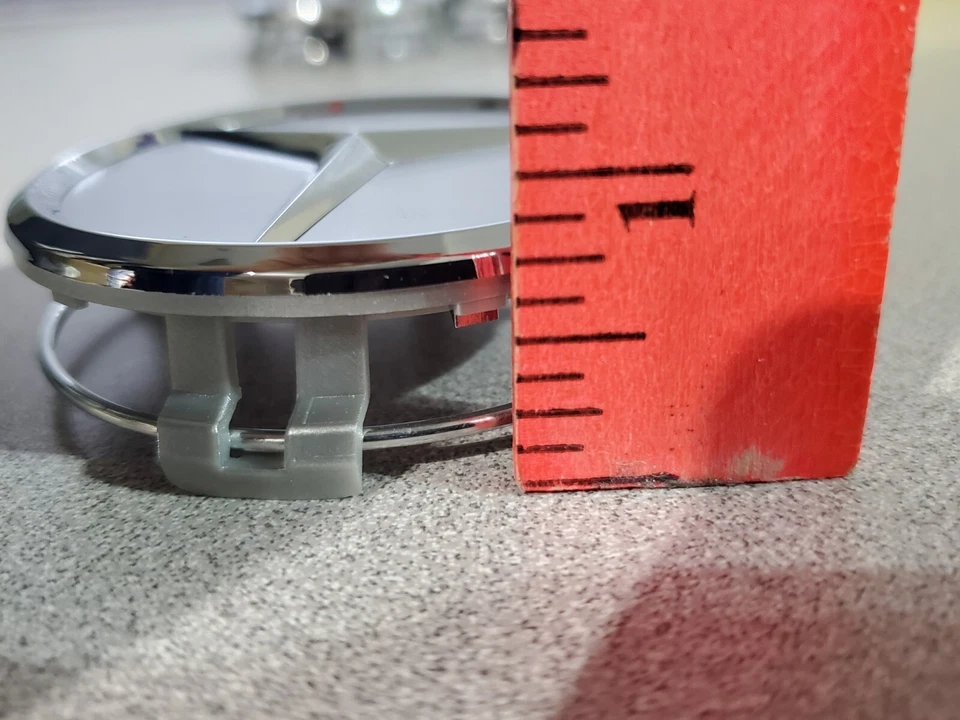 Set Of 4 75mm Wheel Center Rim Hub caps For Mercedes Benz Silver Chrome Star⭐ Foto 4 de 4