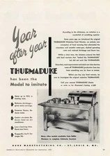 VTG 1953 Print Ad Thurmaduke Duke Manufacturing Model Buffet counter