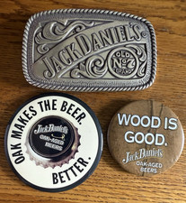 Jack Daniel's Whiskey Old No. 7 Belt Buckle Silver Tone 2005 5007JD  2 Pins