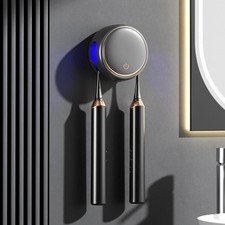 Wall Mounted Toothbrush Holder,Toothbrush Covers with 2 Toothbrush Slots,Rech...