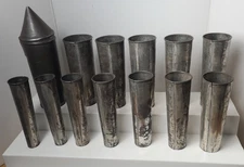 Antique VINTAGE France nesting vegetable garnish cutters late 1800's tin Nice