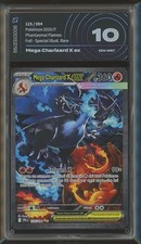 Mega Charizard X ex 125/094 - Pokemon Phantasmal Flames - AiGrade 10
