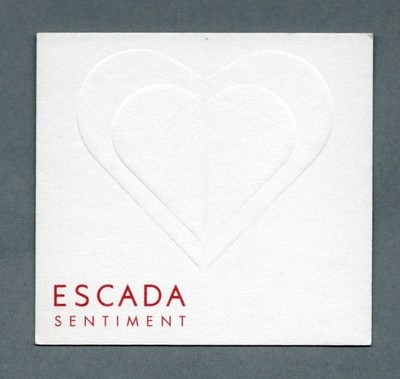 Advertising card - advertising card - Sentiment de Escada