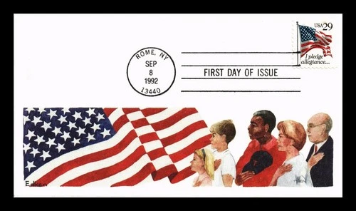 DR JIM STAMPS US COVER PLEDGE OF ALLEGIANCE FIRST DAY ISSUE EDKEN CACHET