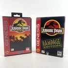 Jurassic Park & Rampage Edition (Sega Genesis) Complete CIB Bundle Lot TESTED!