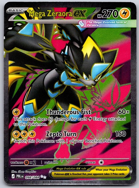 Mega Zeraora ex #98 (Pitch Black)