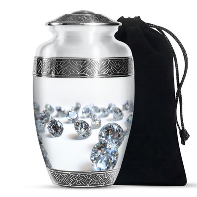 Diamond Cremation Urns for Human Ashes Adult Men, Decorative Urn (10 Inch)
