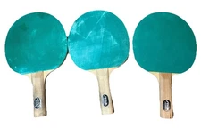 Lot of 3 STIGA Table Tennis Ping Pong Paddles – Wooden Handles – Mixed Rubber