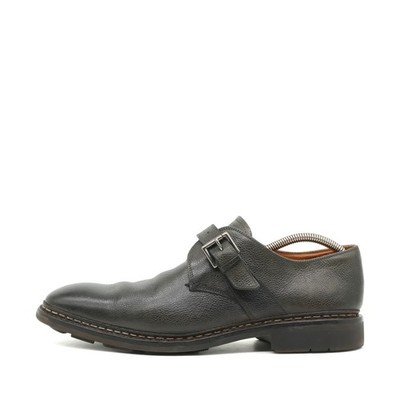 Heschung Herren Noyer Business-Schuhe Schwarz Leder Klassiker Monk Strap EU 43