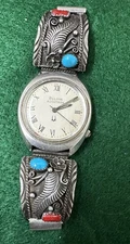 Bulova Accutron N6 With Navajo Sterling Silver  Tips Watch