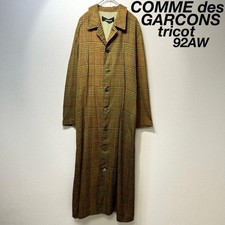 92AW COMME des GARCONS tricot Modified Check Chester Coat