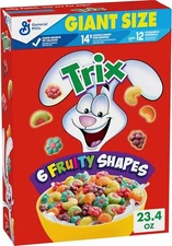 (Free Duty Tax) Trix Breakfast Cereal, 6 Fruity Shapes, Made with Whole Grai