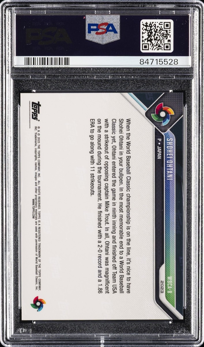 2023 TOPPS NOW ALL-WBC TEAM #WBCA8 SHOHEI OHTANI PSA 10 | eBay