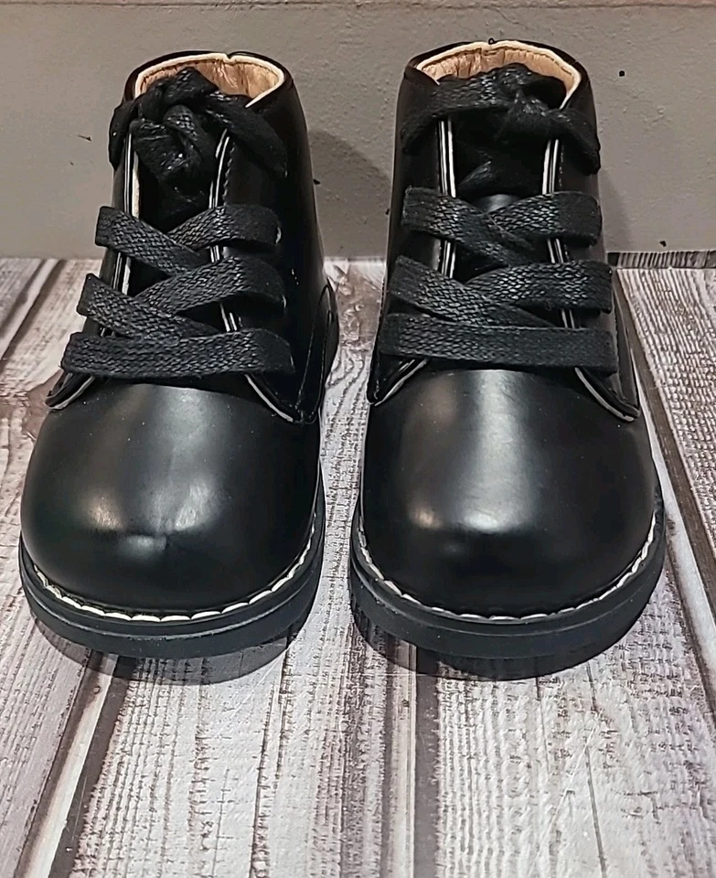 Обувь для младенцев ясельного возраста Josmo размер 9 унисекс First Walker Oxford черная  - Изображение 2 из 4